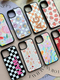 Pink Gingerbread Christmas Case, Cute ALL-NEW Black Frame case, MagSafe Case
