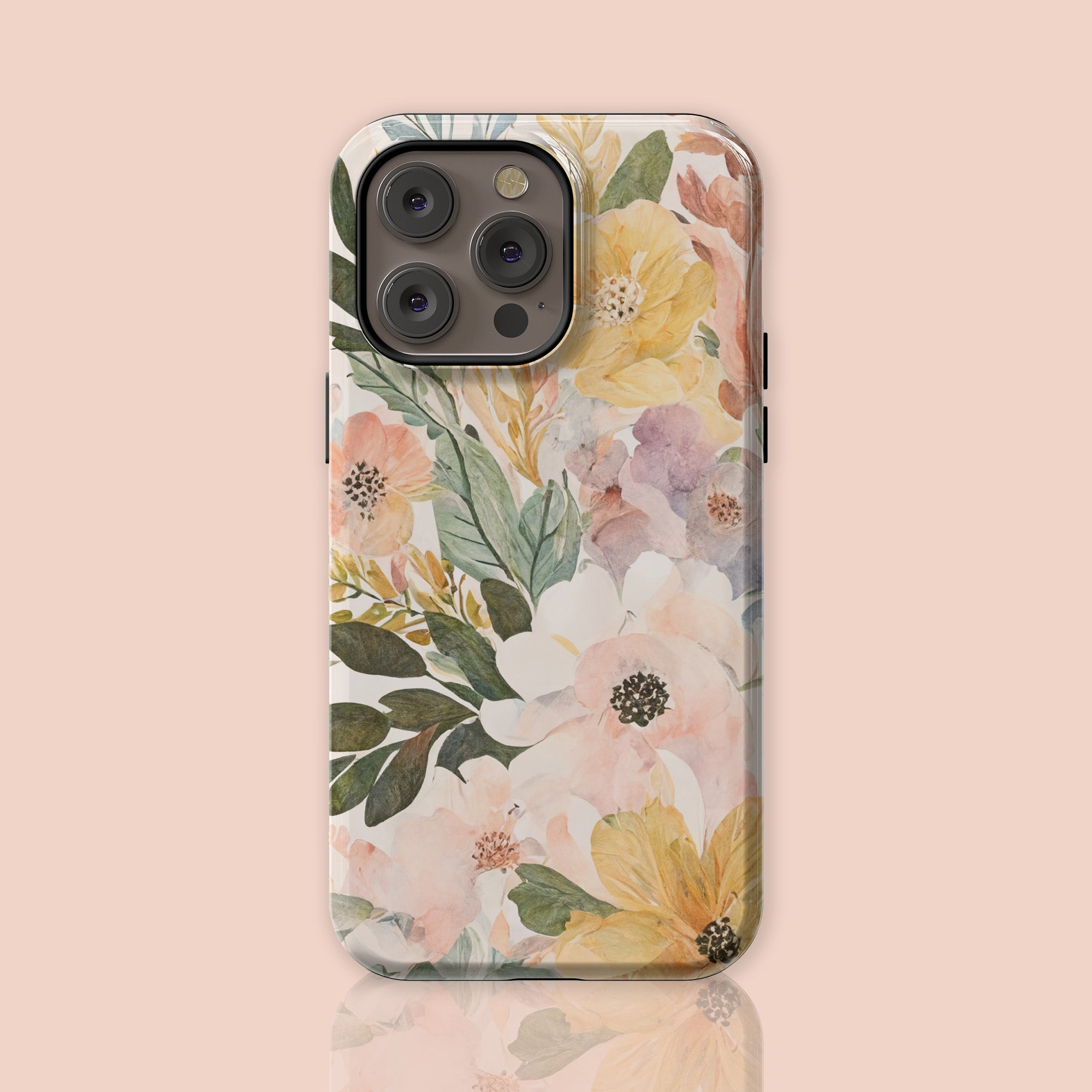 Watercolor Aesthetic Floral Phone Case, iPhone, Samsung