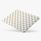 Custom Beige Checkerboard MacBook Case Laptop Cover