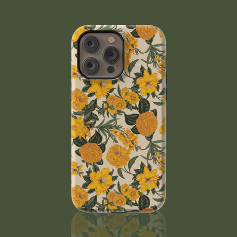 Yellow flowers Aesthetic Phone Case