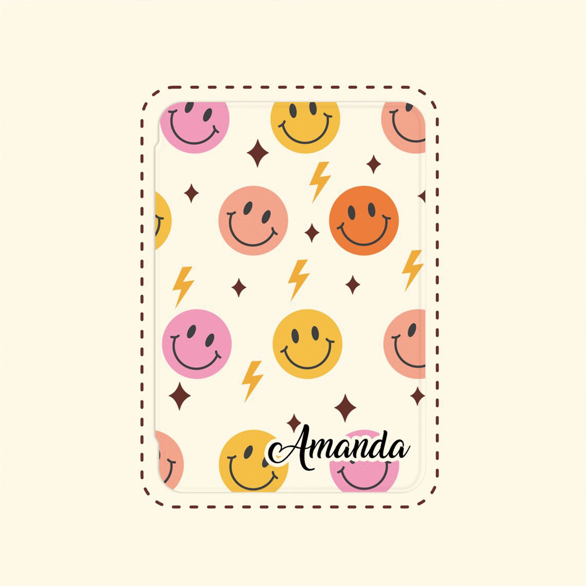 Cute Smiley iPad Case Cover Free Personalization