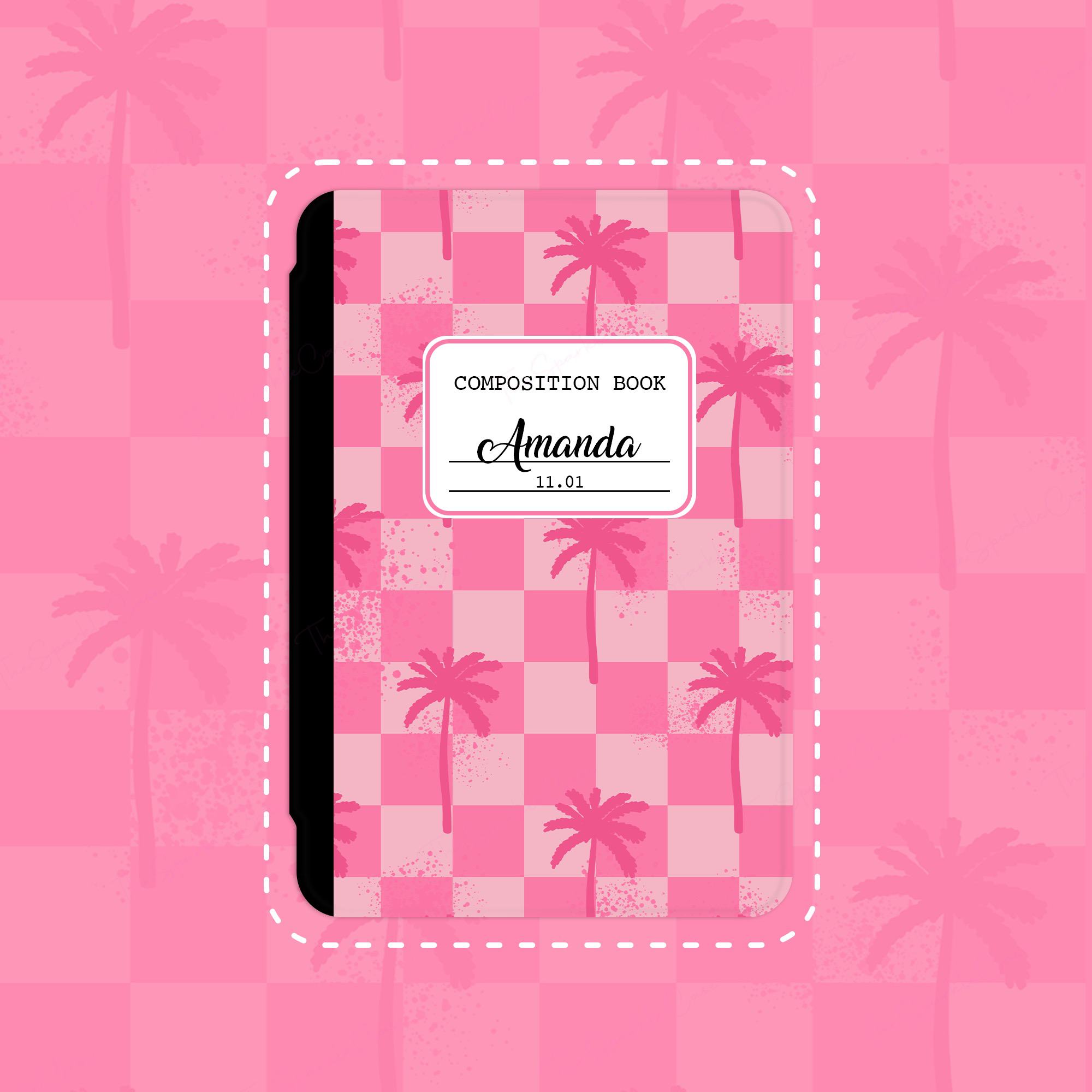 Summer Vibes Composition Notebook iPad Case Cover Free Personalization