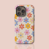 Cute Colorful Flowers Protective Phone Case, iPhone, Samsung