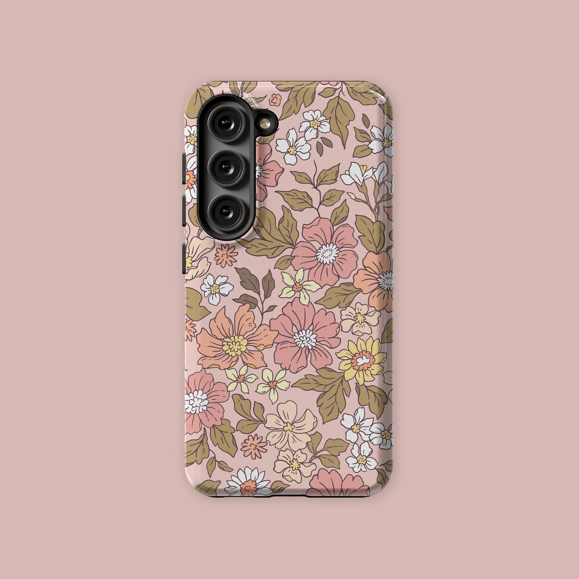 Cute Protective Colorful Flowers Phone Case, iPhone, Samsung
