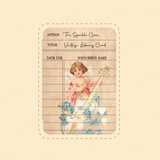 Vintage Library Cards iPad Case Cover Free Personalization Cello Girl