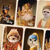 Custom Cat Dog Portrait Art Kindle Case, Custom Royal Pet Portrait Case