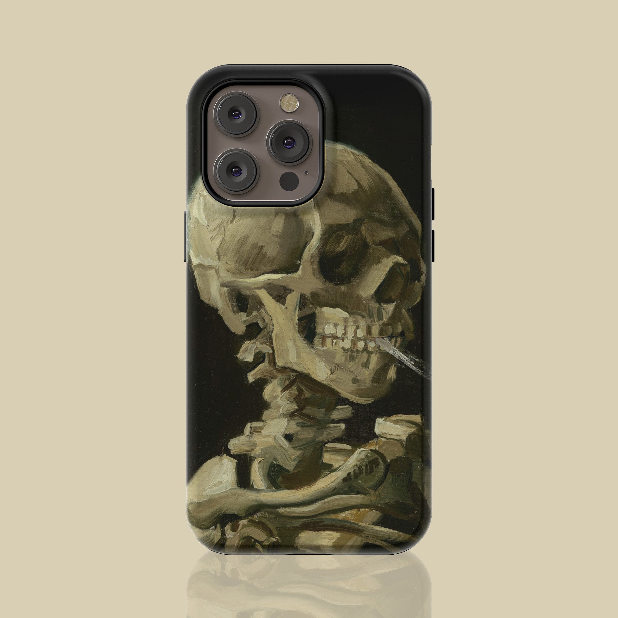 Van Gogh Skull Painting Protective Phone Case, iPhone, Samsung