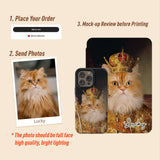 Custom Cat Dog Portrait Art Kindle Case, Custom Royal Pet Portrait Case