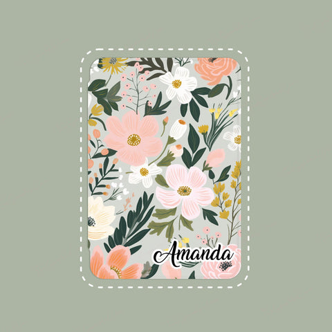 Custom Name Aesthetic Floral iPad Case Cover Free Personalization