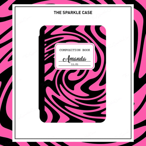 Swirl Lines Composition Notebook Kindle Case Paperwhite Cover Free Personalization