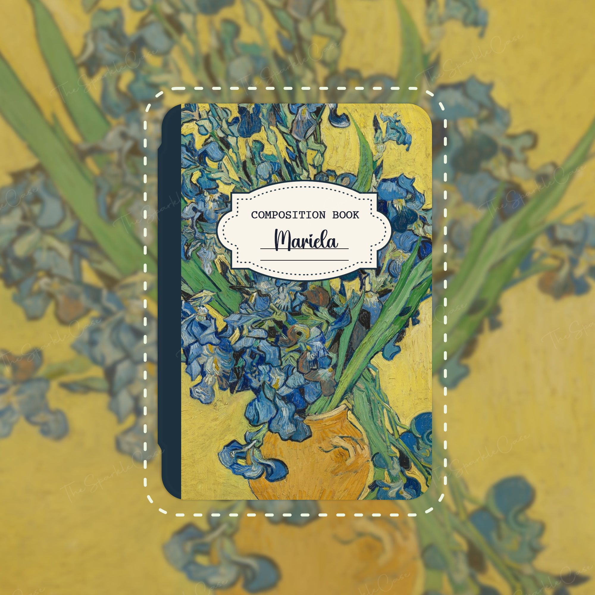 Van Gogh Composition Notebook Kindle Case Paperwhite Cover Free Personalization Irises