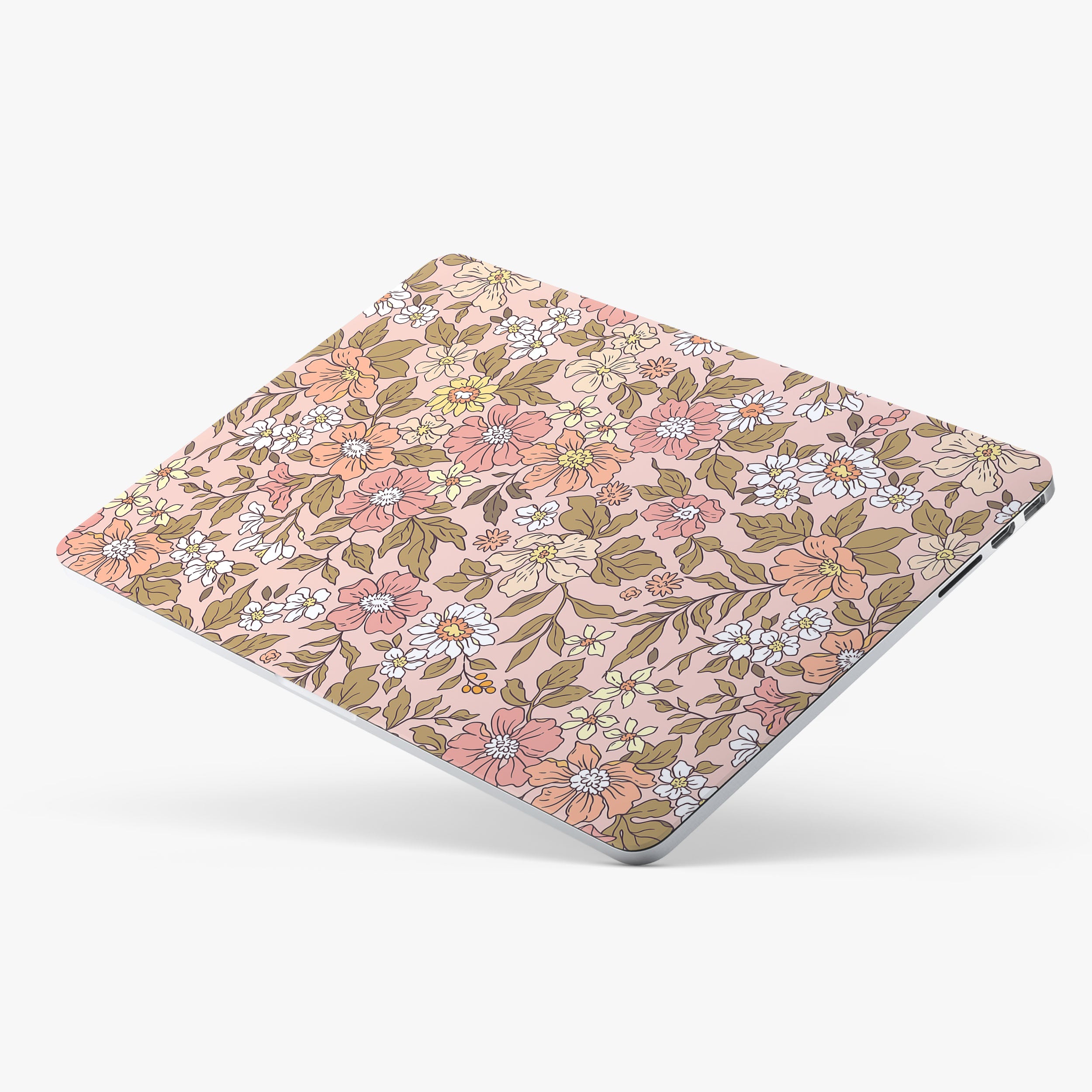 Custom Monogram Floral MacBook Case Laptop Case