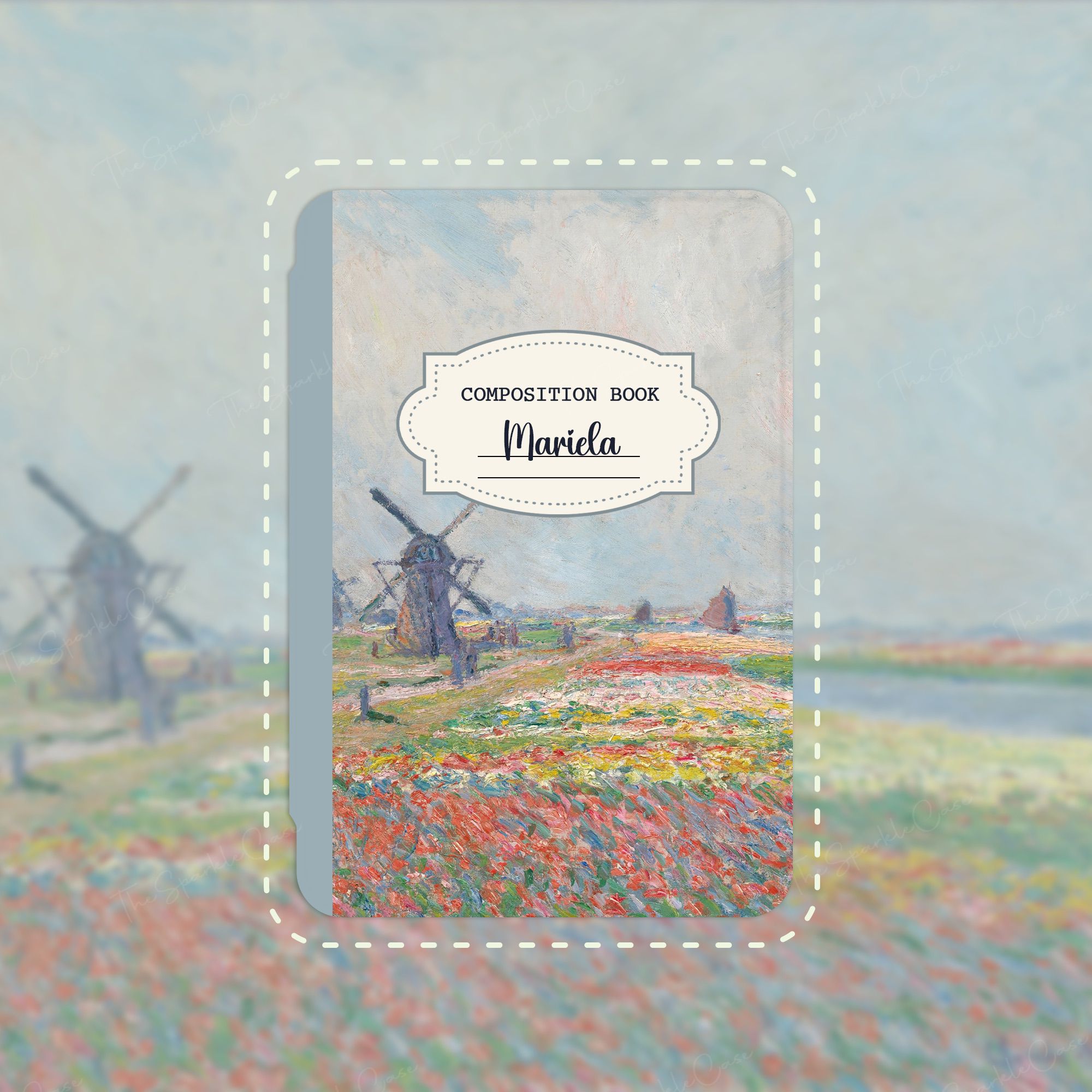 Van Gogh Composition Notebook Kindle Case Paperwhite Cover Free Personalization Tulip Fields