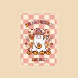 Custom Name Halloween Checkerboard iPad Case Cover Free Personalization