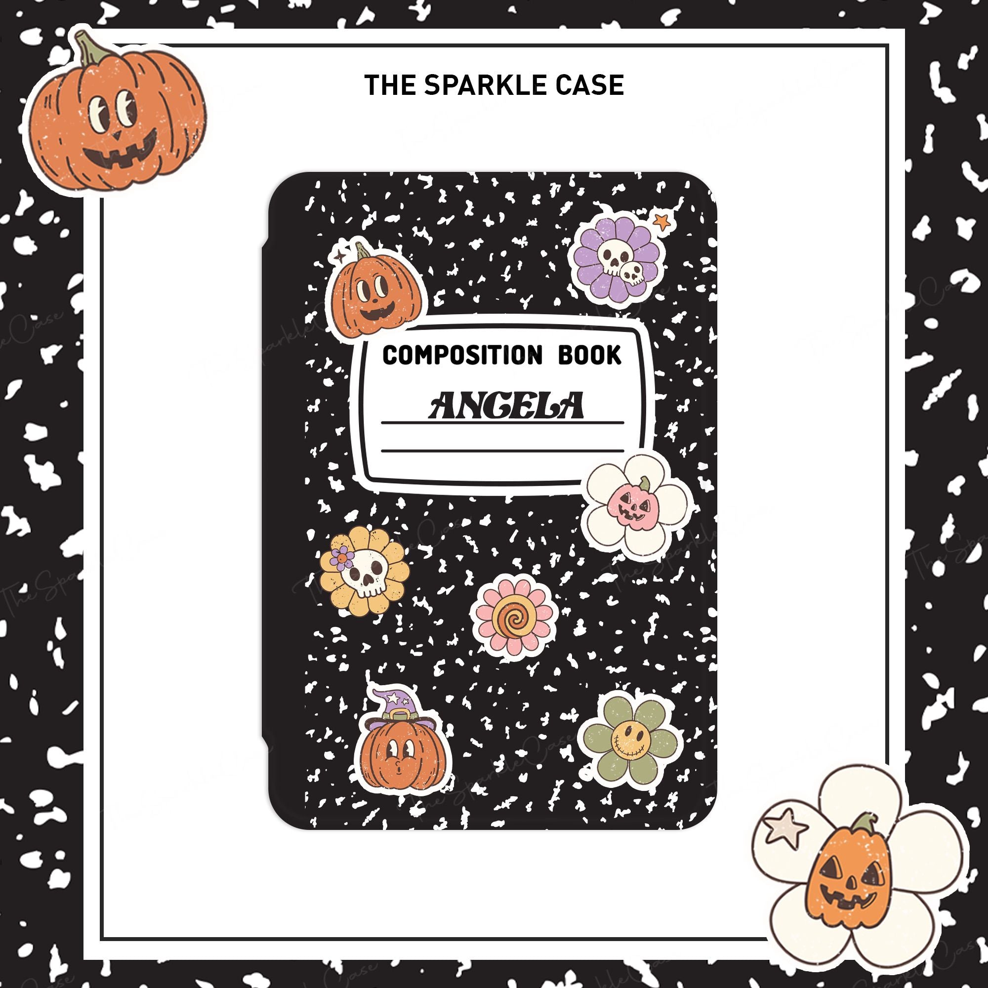Custom Halloween Gift Composition Notebook iPad Case Cover Free Personalization