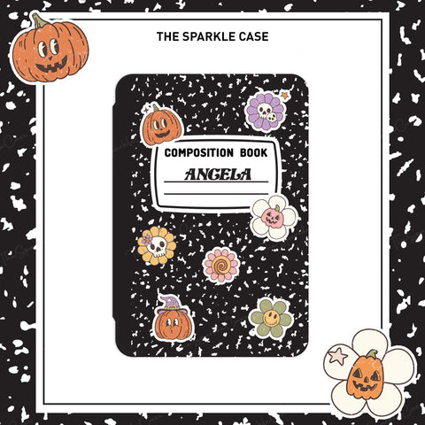 Custom Halloween Gift Composition Notebook Kindle Case Paperwhite Cover Free Personalization