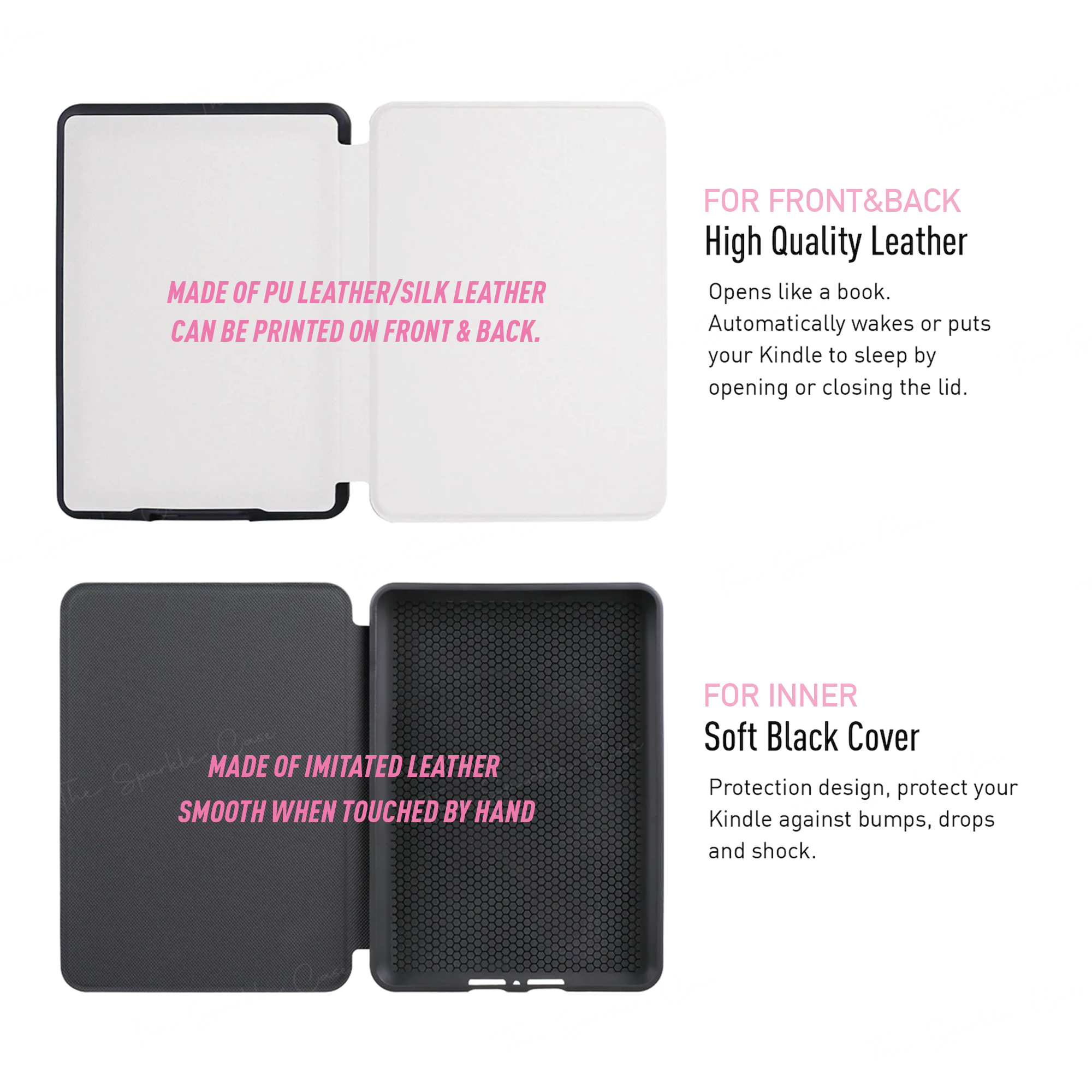 Winter Theme Auto Wake/Sleep Kindle case paperwhite Cover Free Personalization