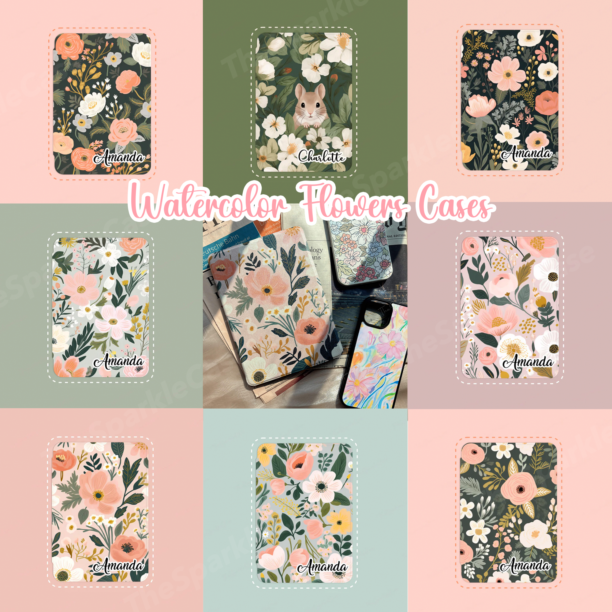 Beautiful Flowers iPad Case Cover Free Personalization