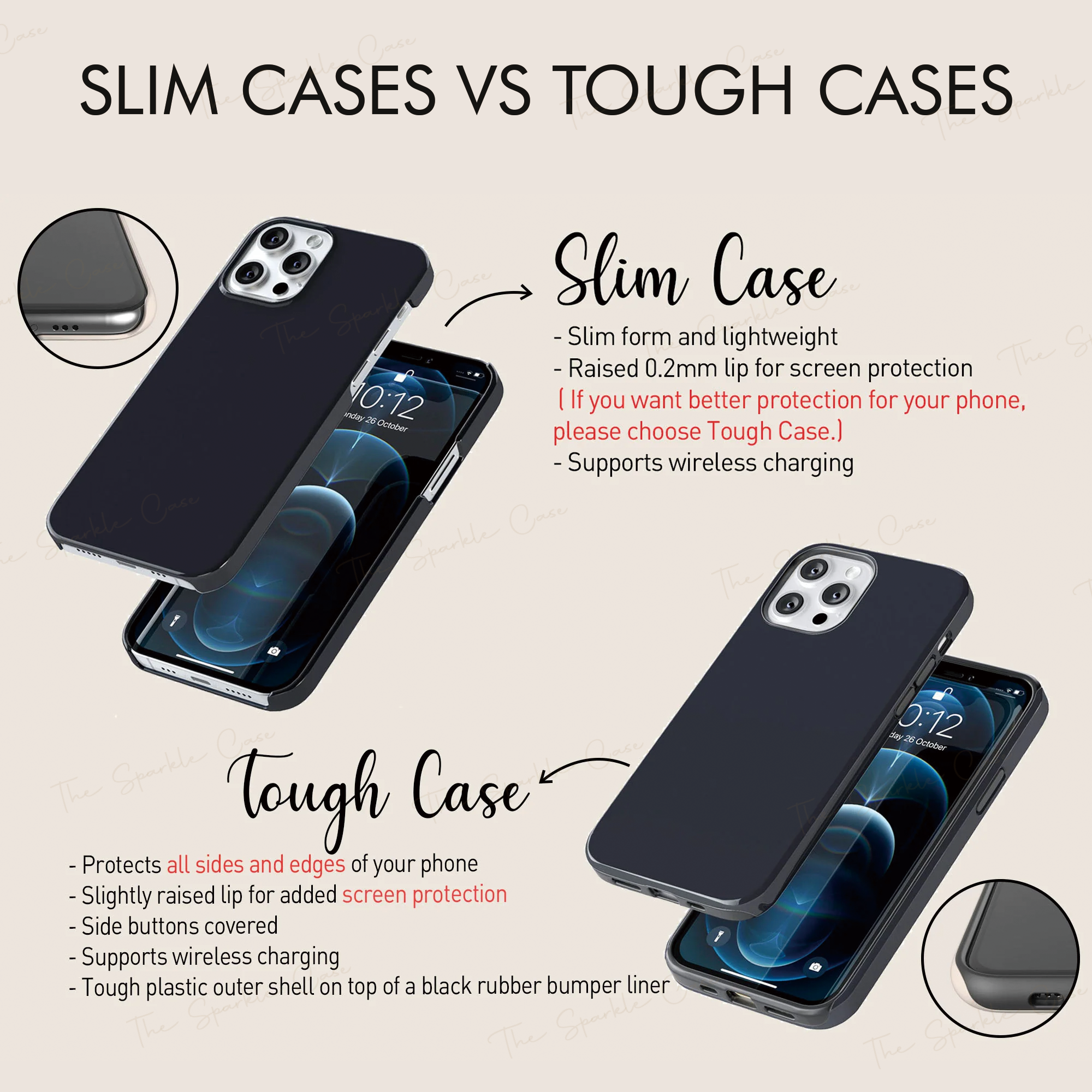 Boho Protective Minimalist Art Phone Case, iPhone, Samsung