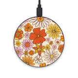 Retro Flowers Girly Wireless Charger