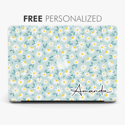 Color Floral Personalized Daisy MacBook Case