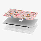 Pink Flower Swirl Checkerboard Y2K Custom MacBook Case