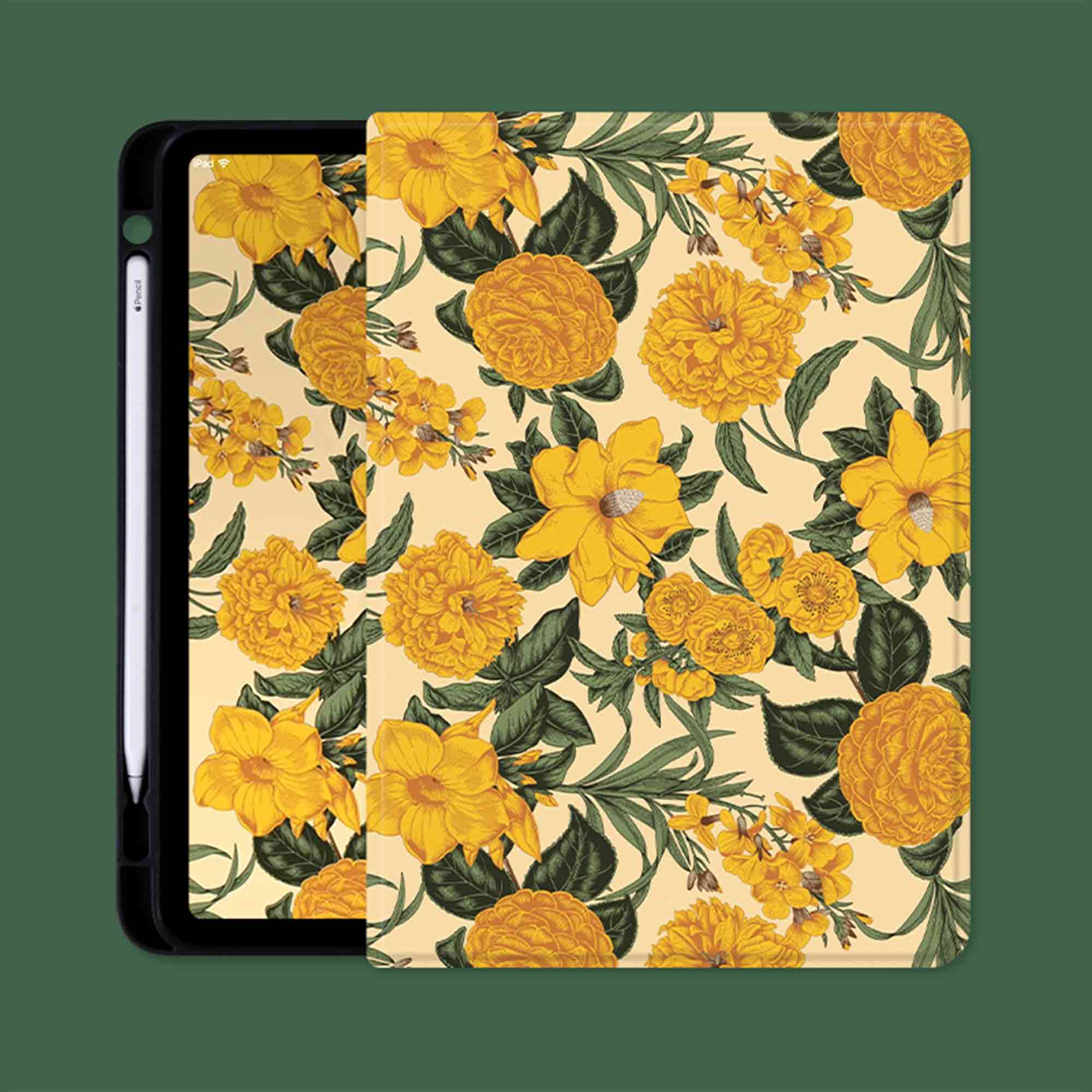 Yellow Flowers Aesthetic iPad Case