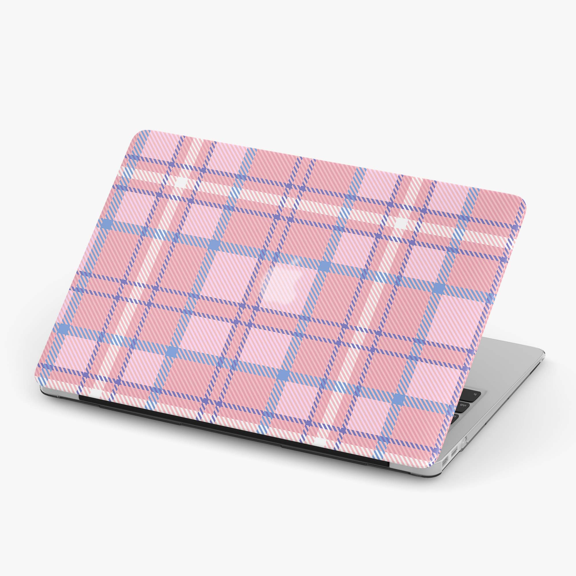 Pink Plaid Pattern Laptop Case, Macbook Hard Case