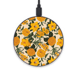 Retro Yellow Flowers Wireless Charger
