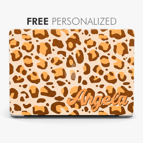 Personalized Leopard Print MacBook Case