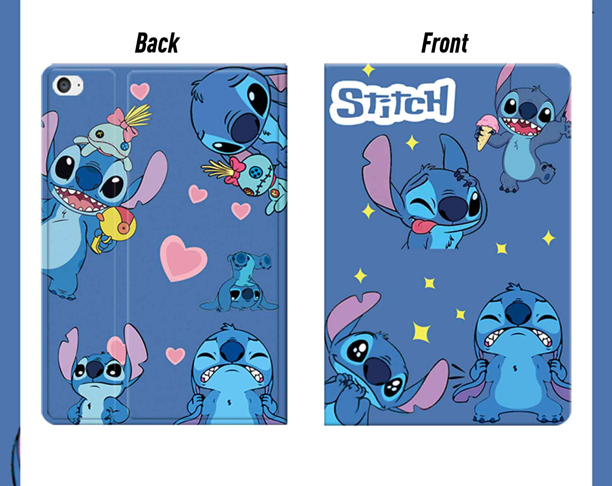 Cute Stitch Cartoon iPad Case - The Sparkle Case, Custom Name Case, Free  Personalization - The Sparkle Case