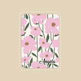 Retro Pink Aesthetic Floral Custom Name iPad Case