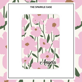 Retro Pink Aesthetic Floral Custom Name iPad Case