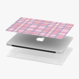 Pink Plaid Pattern Laptop Case, Macbook Hard Case