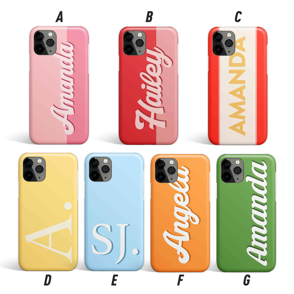 Monogram Personalized Large Initial Phone Case, Custom Name Case, Free