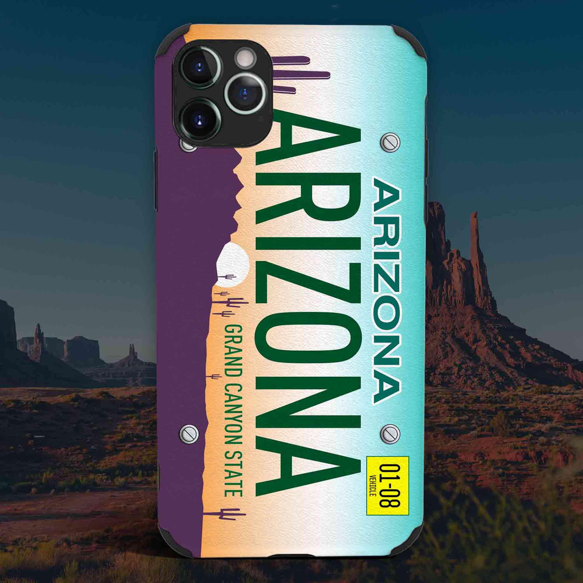 Custom Arizona License Plate iPhone Case