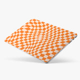 Custom Orange Twist Checkerboard MacBook Case