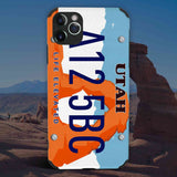 Custom Utah License Plate iPhone Case