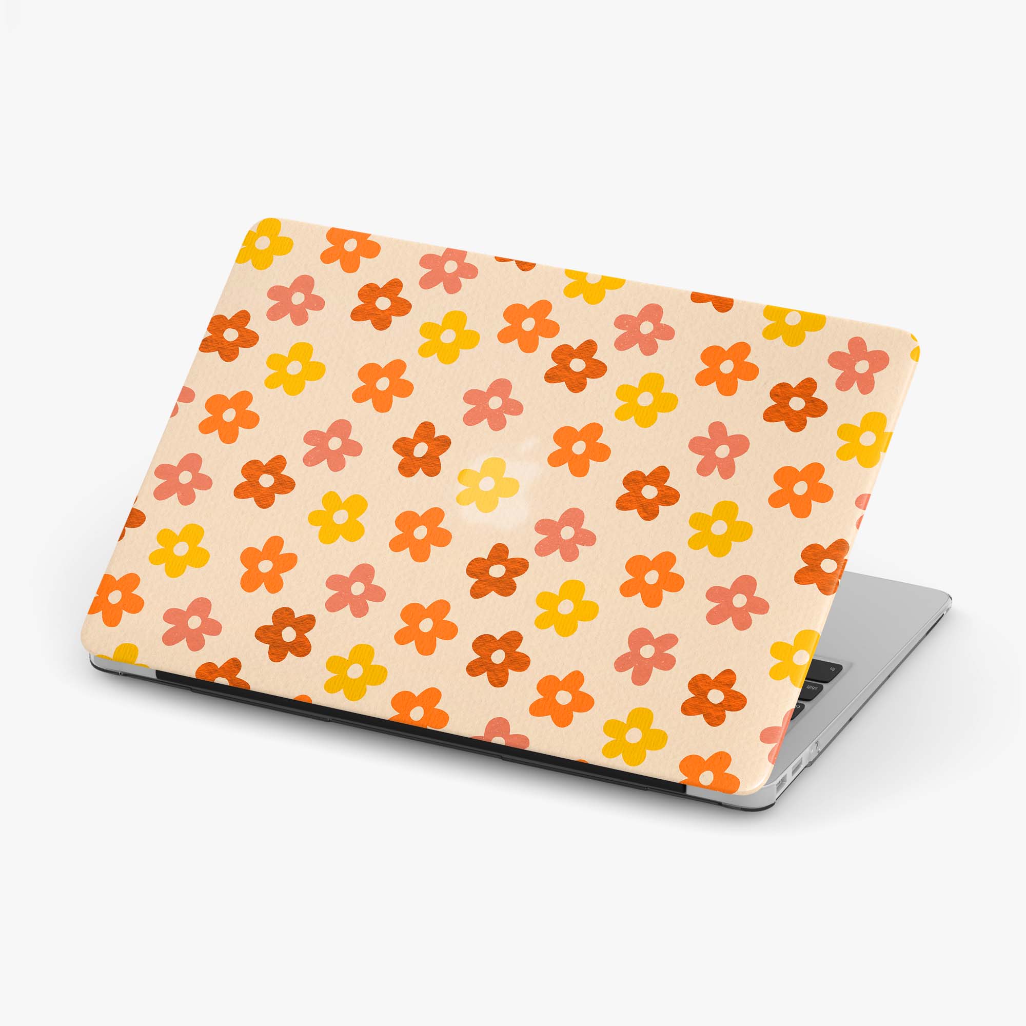 Retro Flowers Pattern MacBook Case