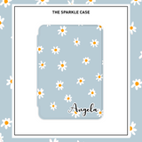 White Daisies Blue Kindle Case Paperwhite Cover