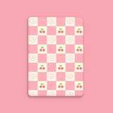 Pink Cherry Checkerboard iPad Case