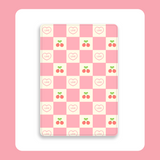 Pink Cherry Checkerboard iPad Case