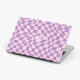 Personalized Checkerboard Monogram Purple MacBook Case