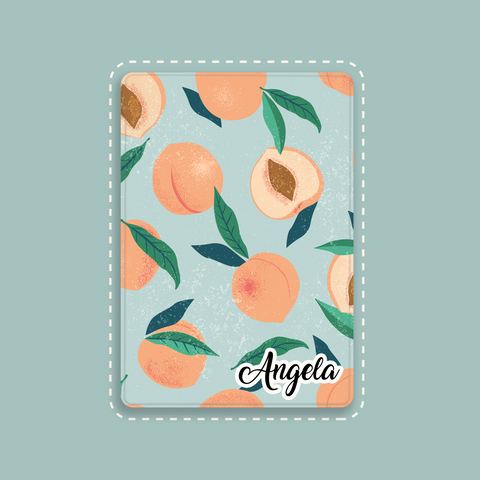 Aesthetic Peaches Name Personalization iPad Case