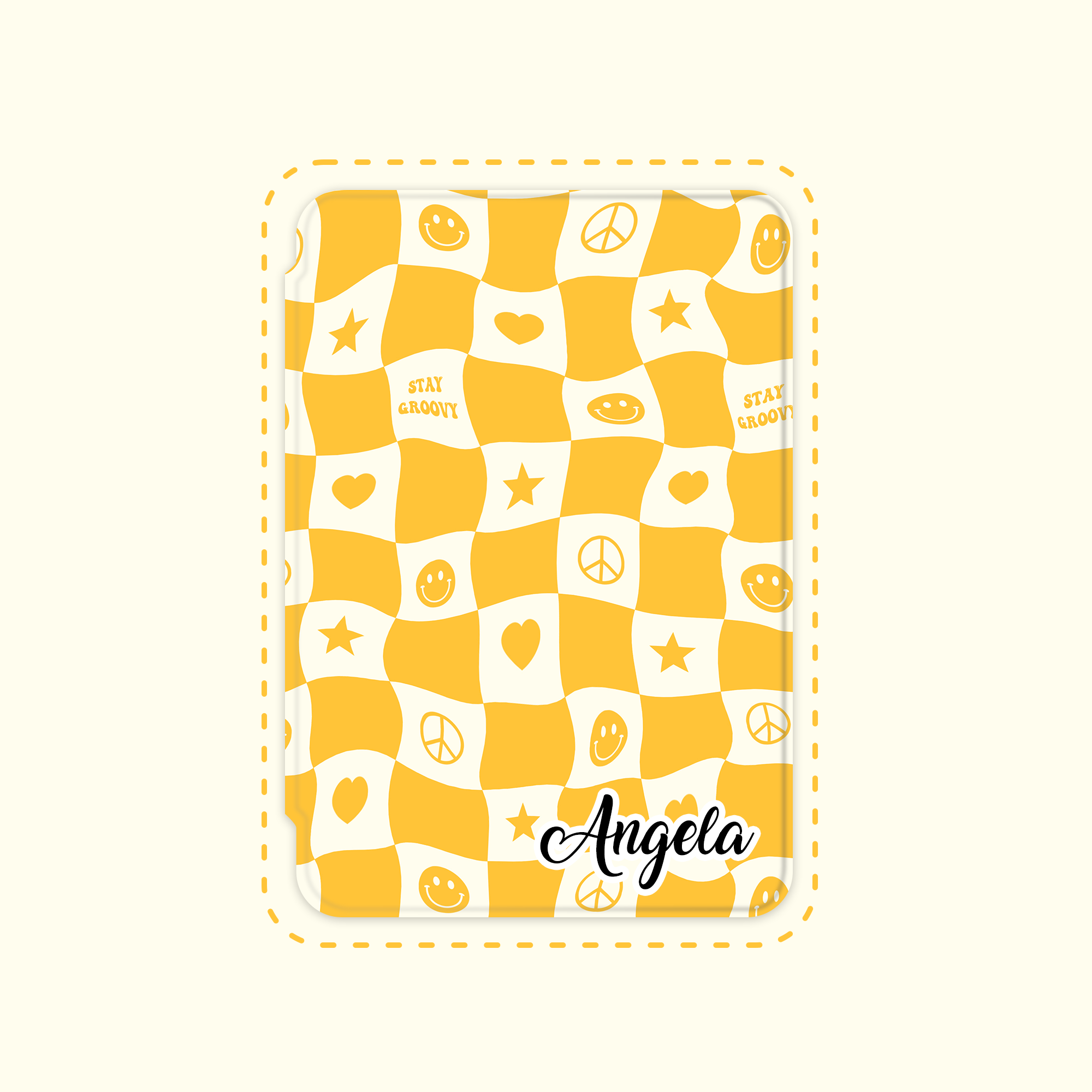 Retro Yellow Checkerboard Kindle Case Paperwhite Case