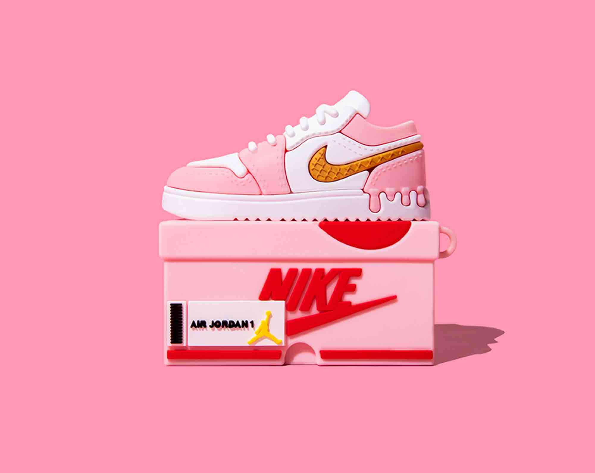 Pink 3D Sneakers AirPods Case