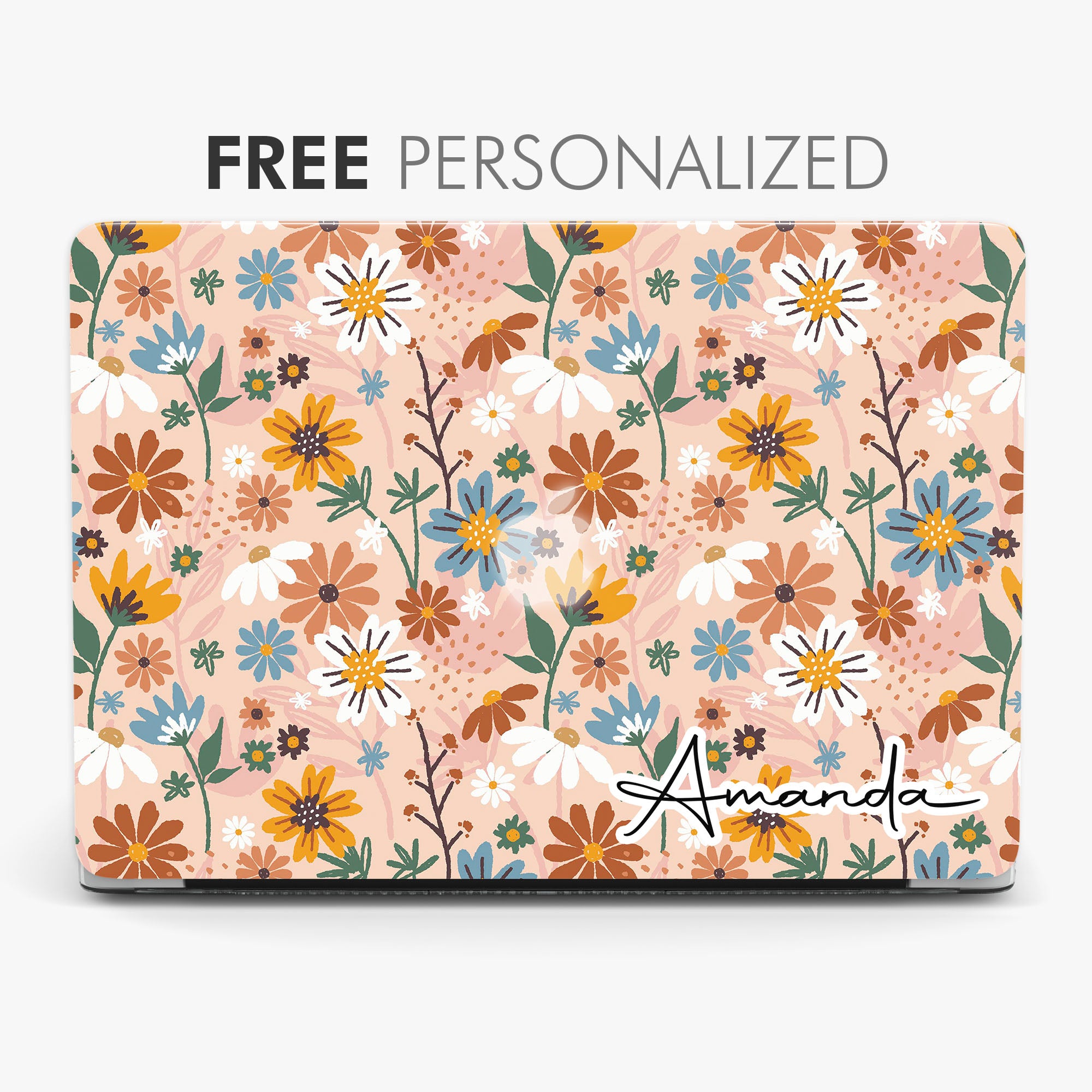 Color Floral Personalized MacBook Case