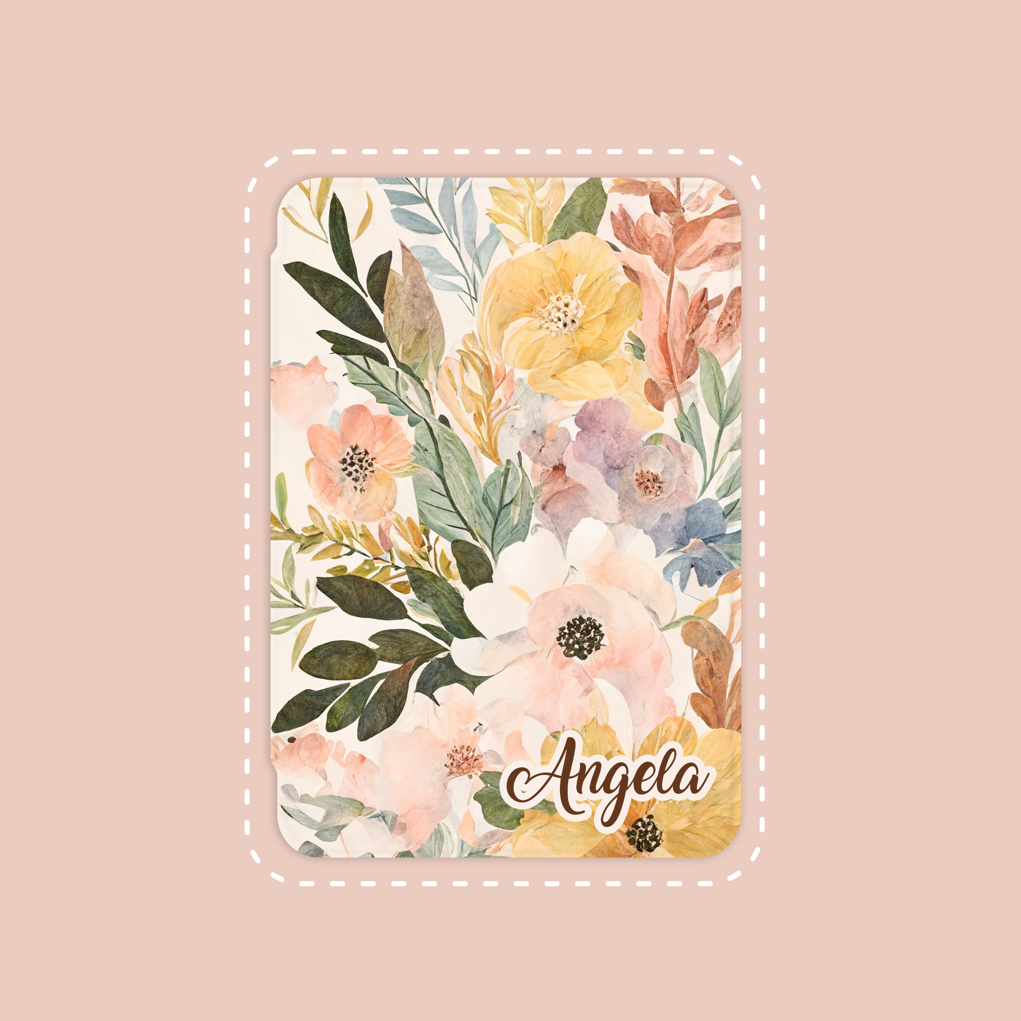 Aesthetic Floral Custom Name iPad Case