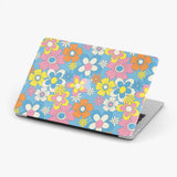 Peonies Floral Blue Macbook Case
