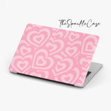 Cute Pink Hearts M1 M2 Chip MacBook Case Laptop Case